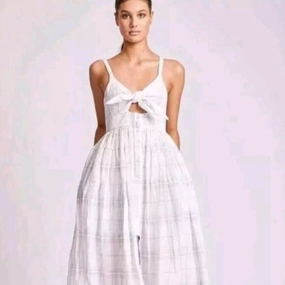 Shona Joy x Free people Plantation Tie Front Midi Dress - Picture 3 of 10